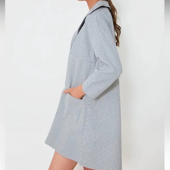 SOLD OUT ONLINE—NWT French Blue Stripe Tuckernuck Sloane Dress - Picture 3 of 3